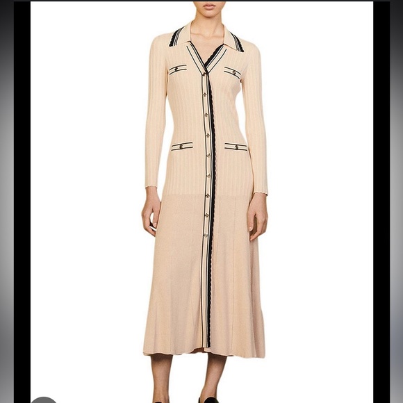 Sandro Dresses & Skirts - Sandro Alexandrine Ribbed Midi Dress S
